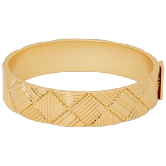 kate spade NEW YORK Patchwork Bangle, Gold-Plated, NWT - Picture 1 of 16